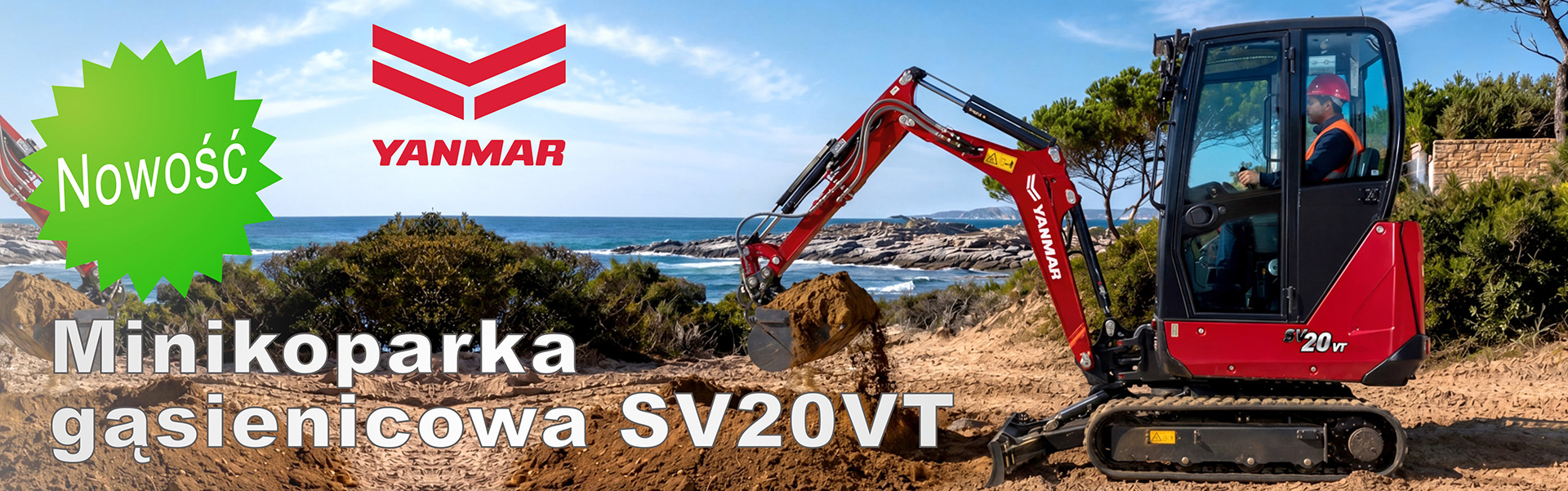 Minikoparka gąsienicowa Yanmar SV20 VT
